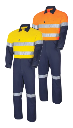 Tru Workwear Hi Vis 2 Tone Lightweight Taped Coverall DC2120T1