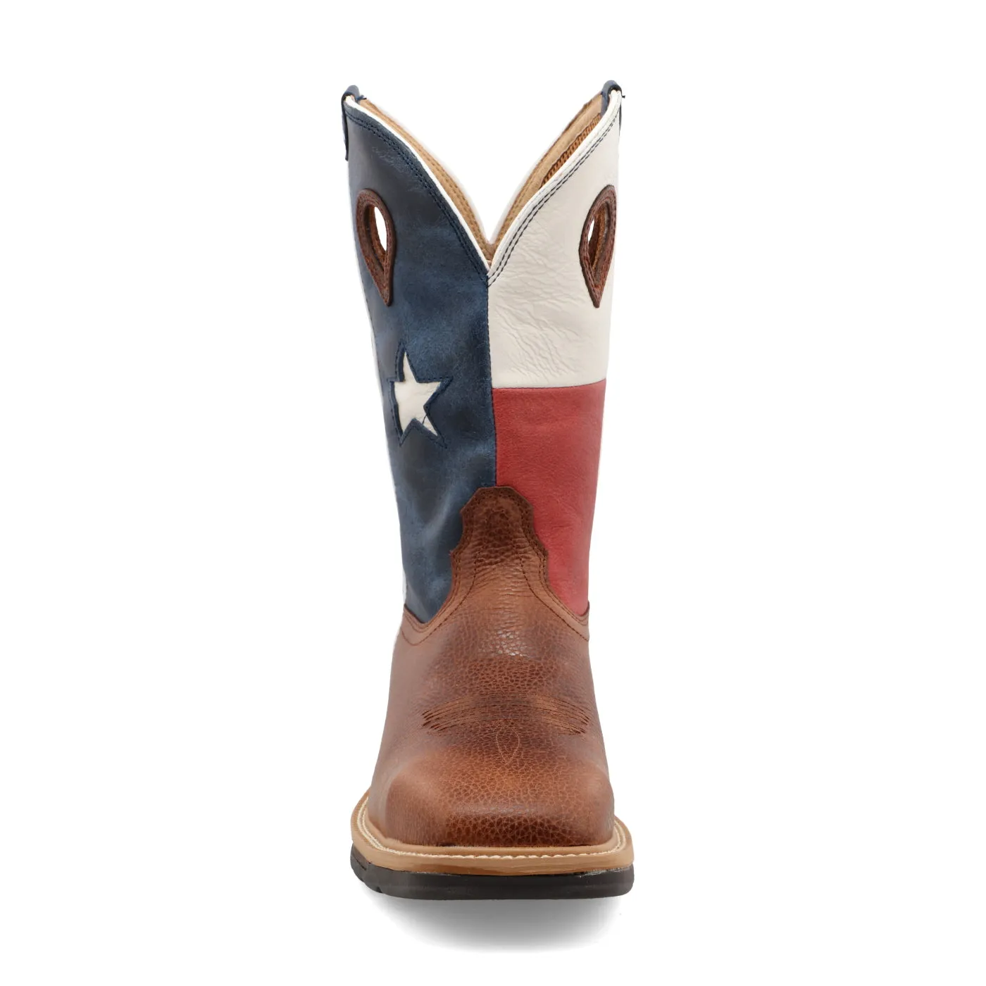 Twisted X Men's 12" Western Work Boot - Brown & Texas Flag