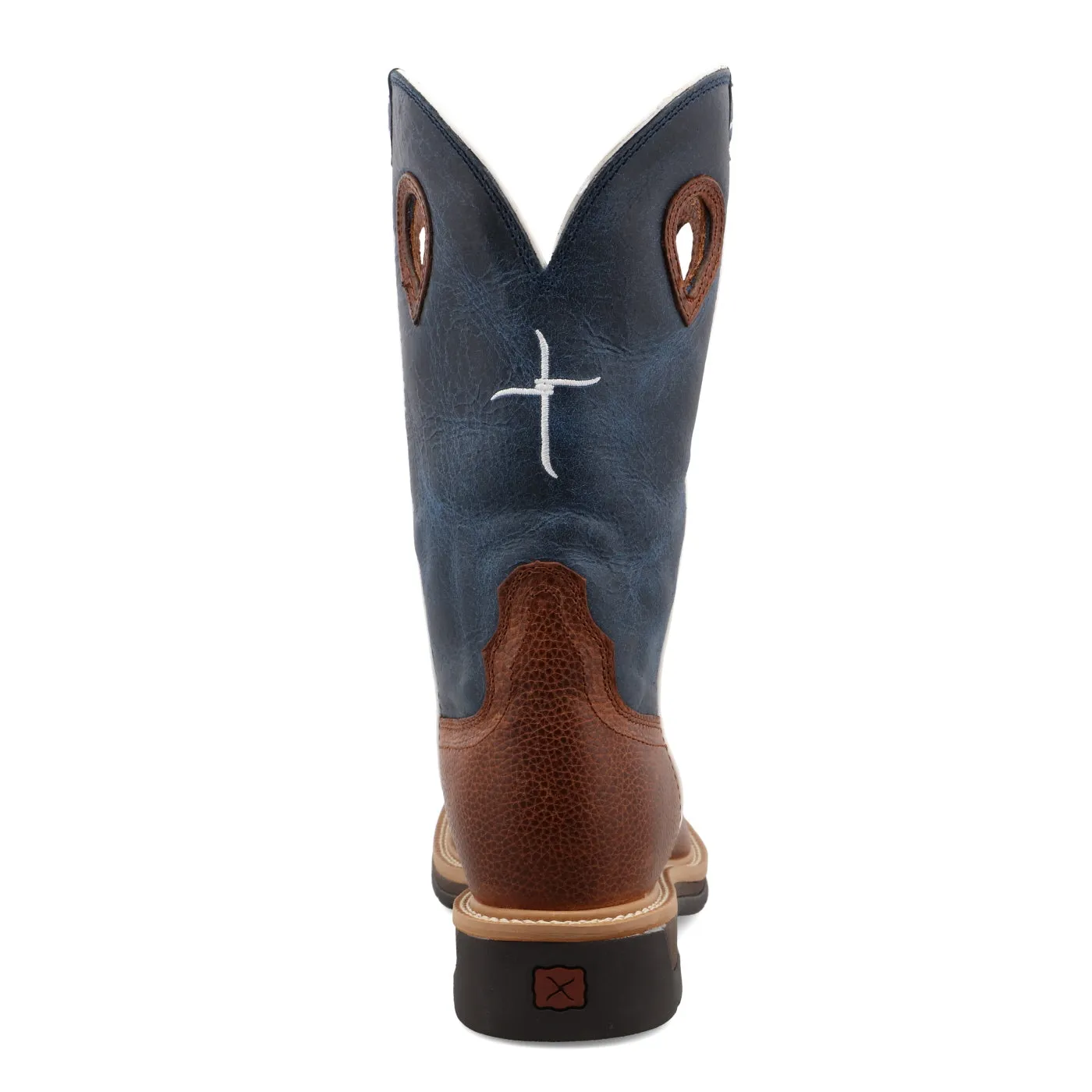 Twisted X Men's 12" Western Work Boot - Brown & Texas Flag