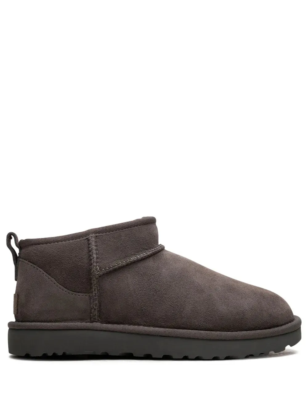UGG Dark grey suede Classic Ultra Mini ankle boots