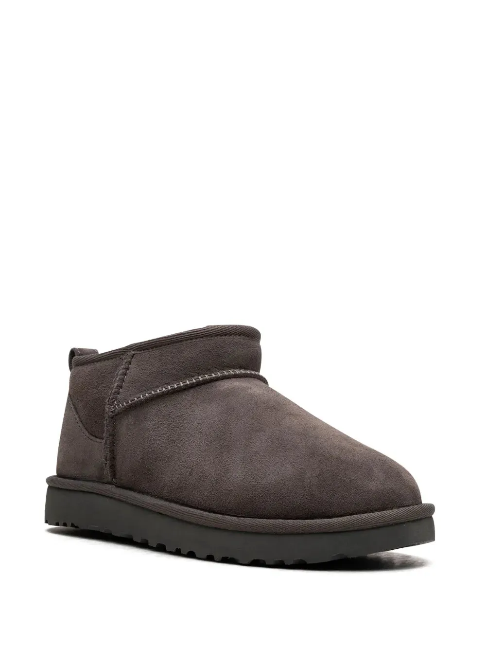 UGG Dark grey suede Classic Ultra Mini ankle boots