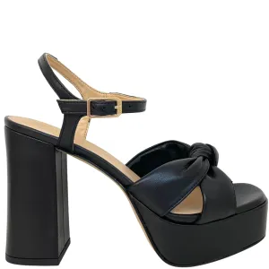 Unisa Umi Black Leather Platform Sandals