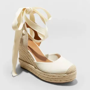 Universal Thread Adriana Ankle Wrap Wedge Heels with Memory Foam Insole 89527945