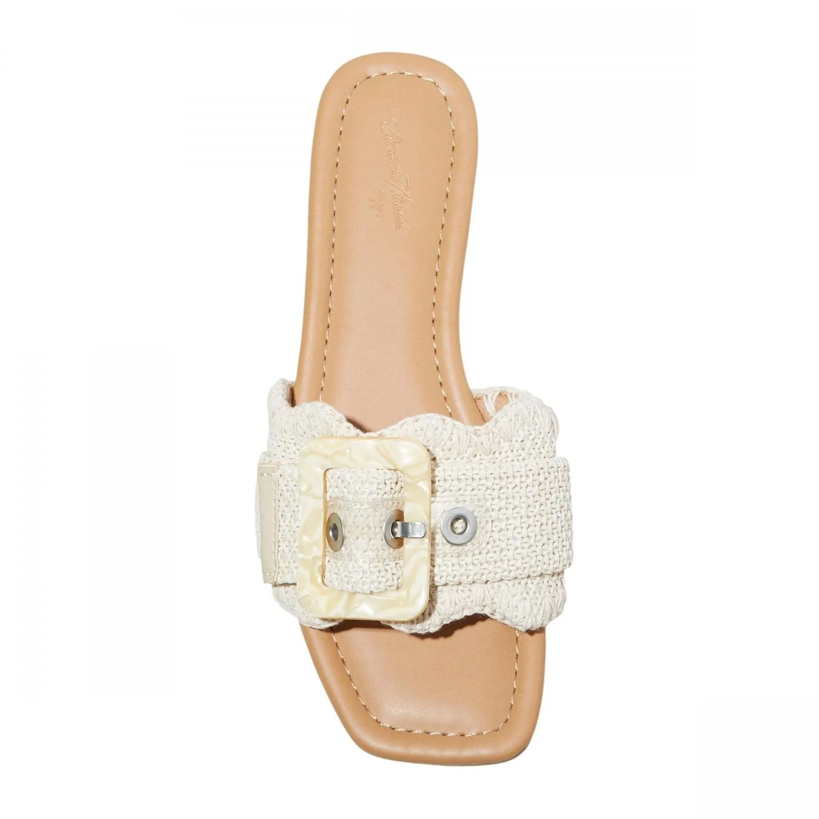 Universal Thread Chrissy Slide Sandals with Memory Foam Insole Beige Brown 10M