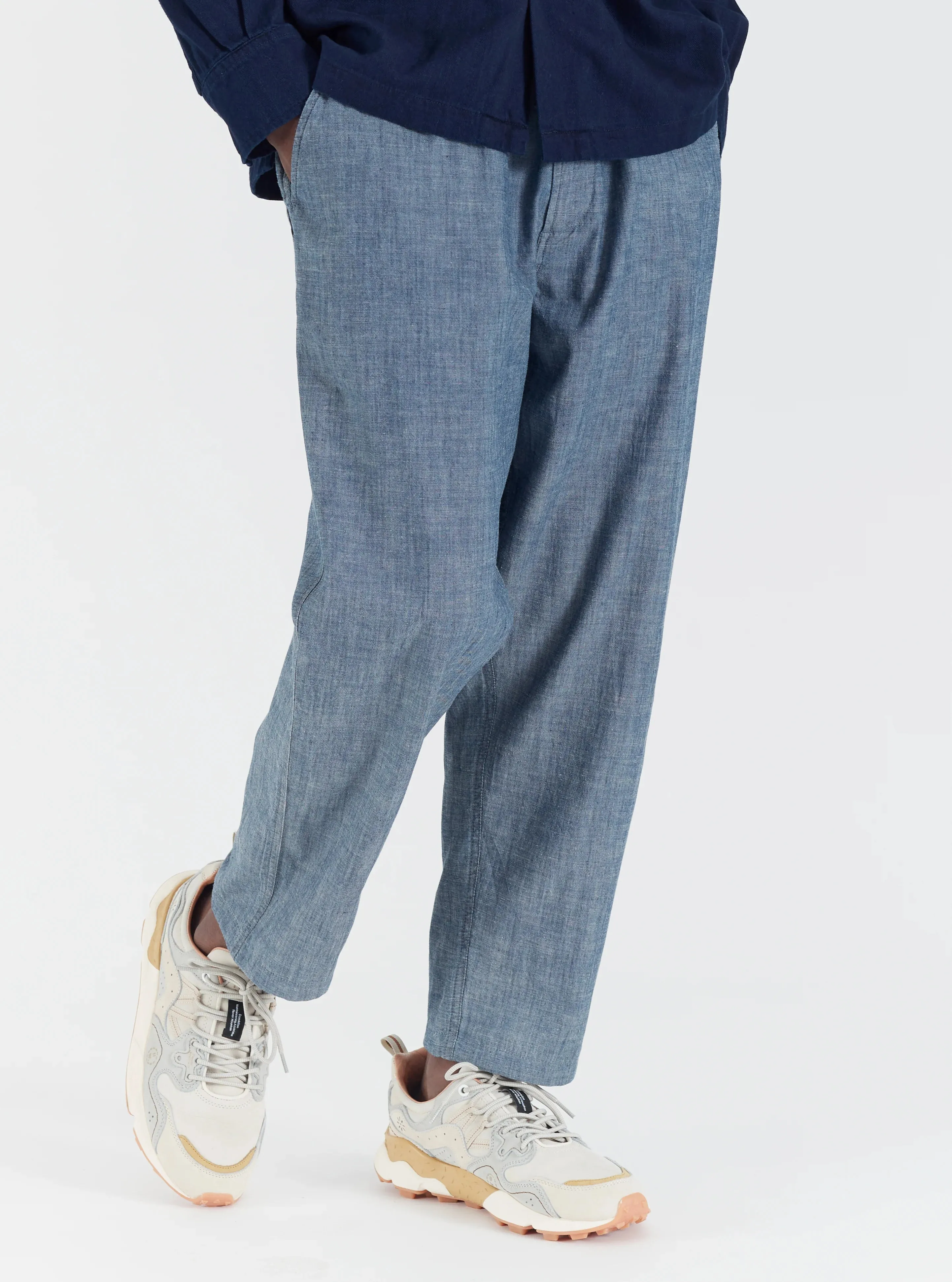 【Universal Works】Hi Water Trouser In Indigo Chambray / 淺靛藍水手布 九分 寬鬆褲型