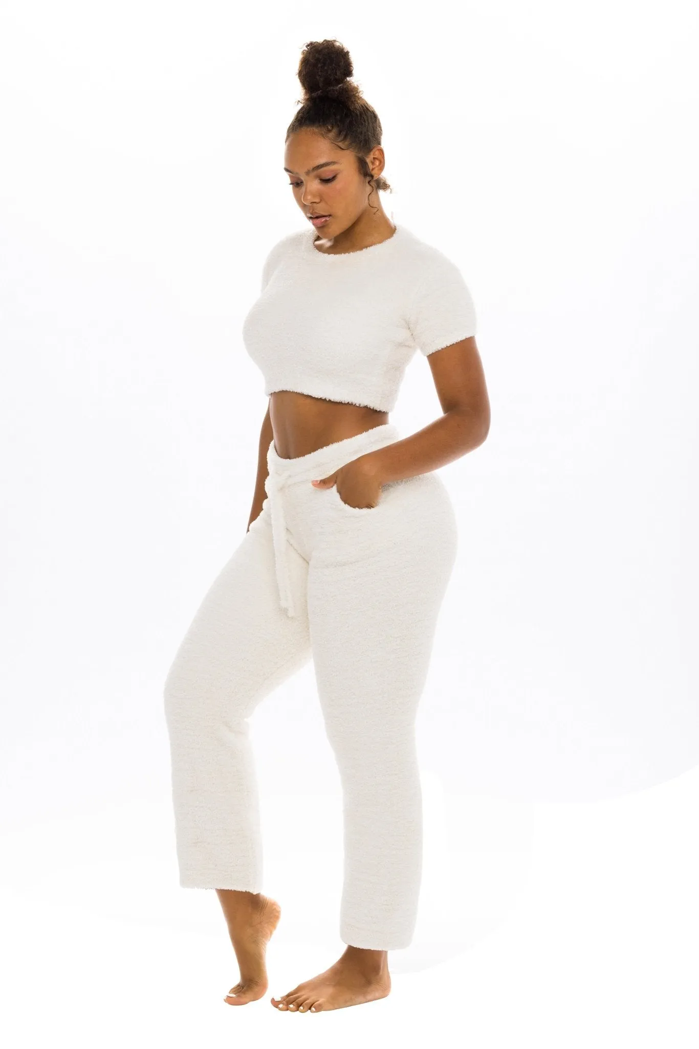 Unwind Crop Top Ivory