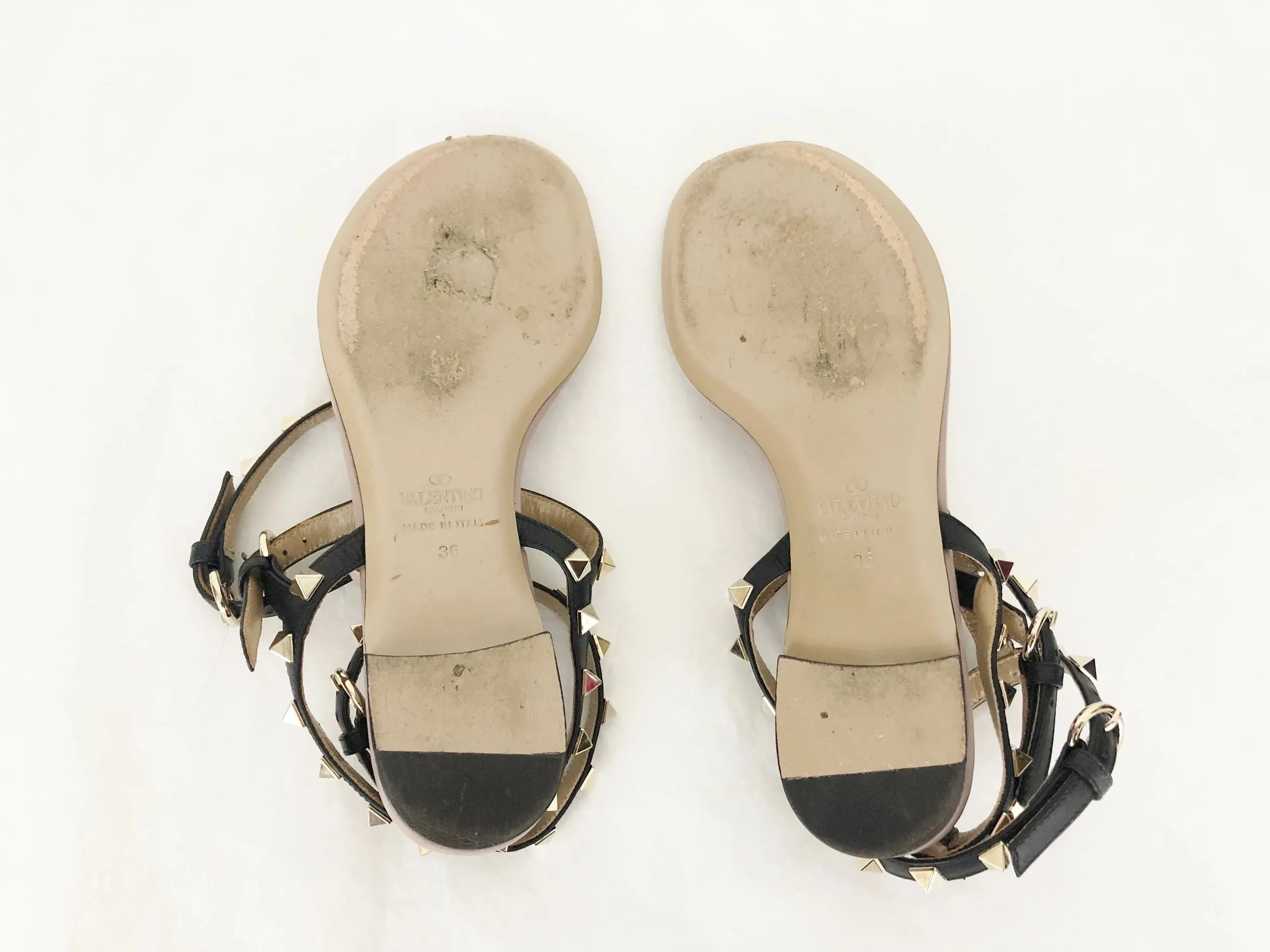 Valentino Rockstud Gladiator Sandal Size 36 It (6 Us)