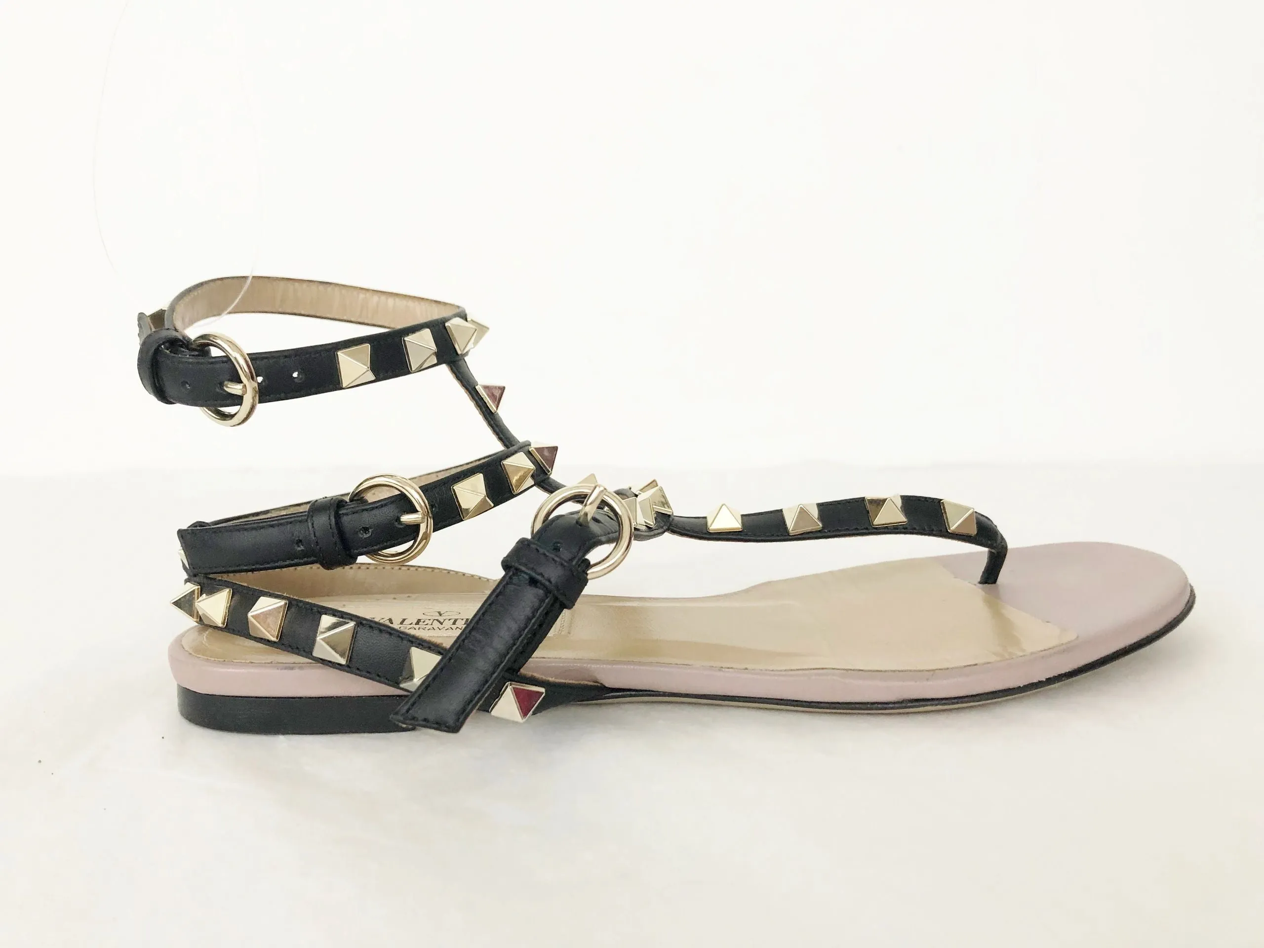 Valentino Rockstud Gladiator Sandal Size 36 It (6 Us)