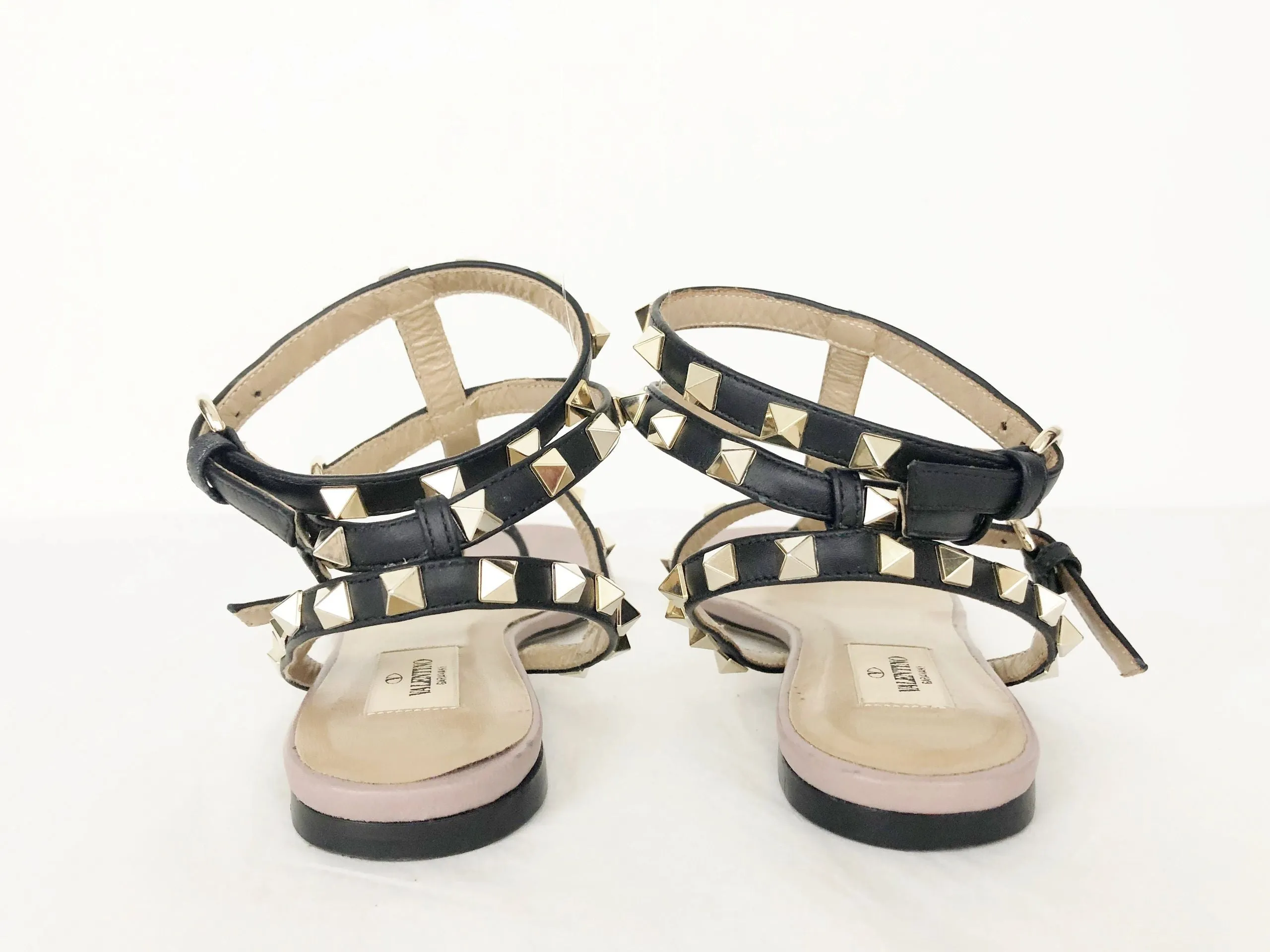 Valentino Rockstud Gladiator Sandal Size 36 It (6 Us)