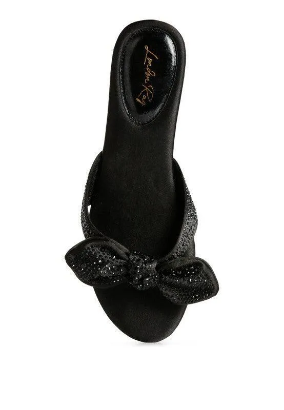 Valerie Satin Bow Flats