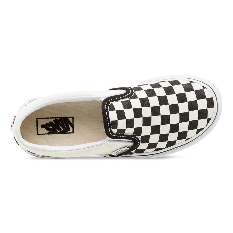 VANS Youth Classic Slip-On (Checkerboard) Black/White