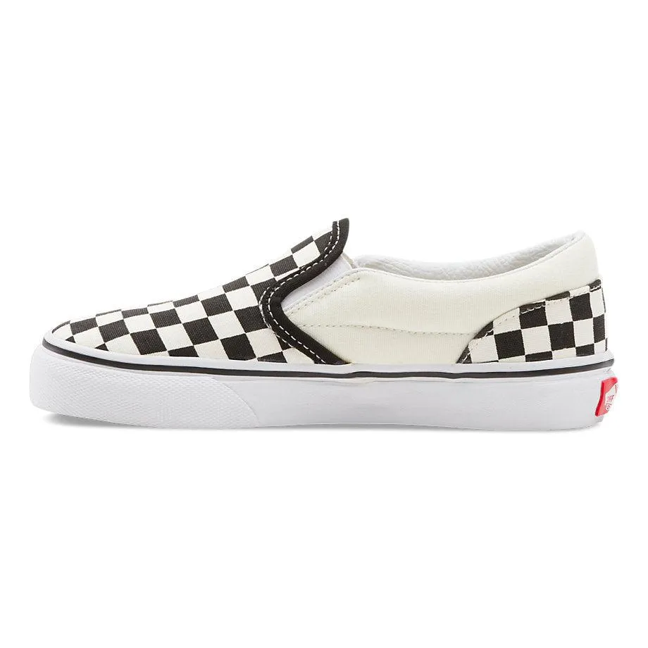 VANS Youth Classic Slip-On (Checkerboard) Black/White