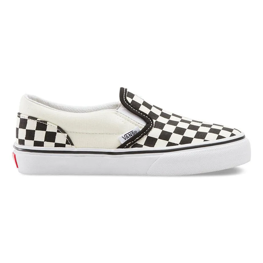 VANS Youth Classic Slip-On (Checkerboard) Black/White