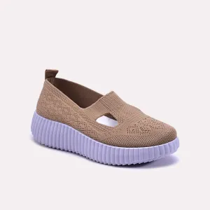 Vela Brown Platform Slip On Sneakers 0440753