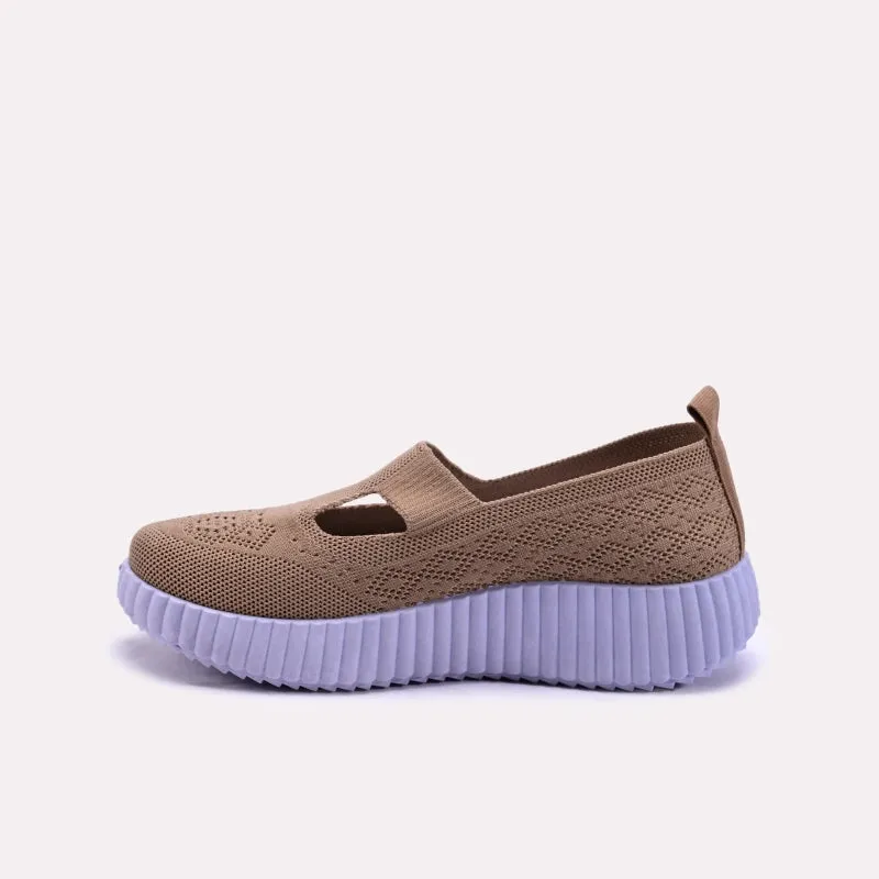Vela Brown Platform Slip On Sneakers 0440753