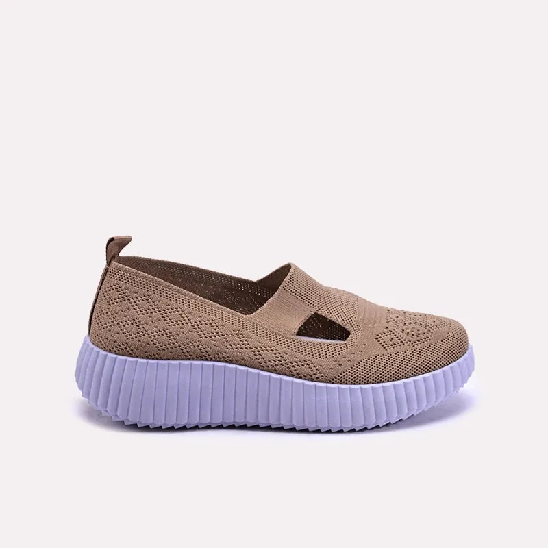 Vela Brown Platform Slip On Sneakers 0440753