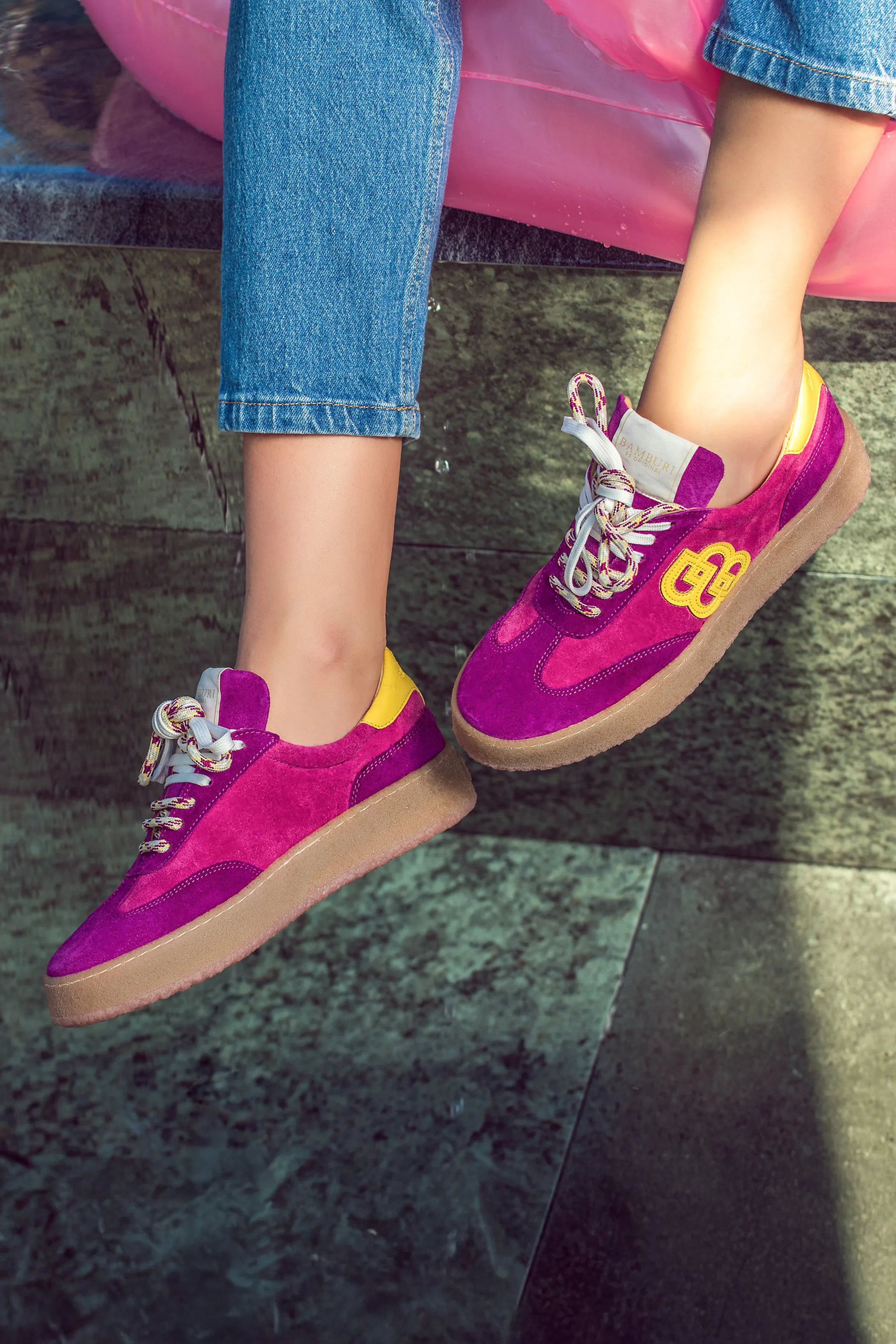 Vibrant Suede Sneakers
