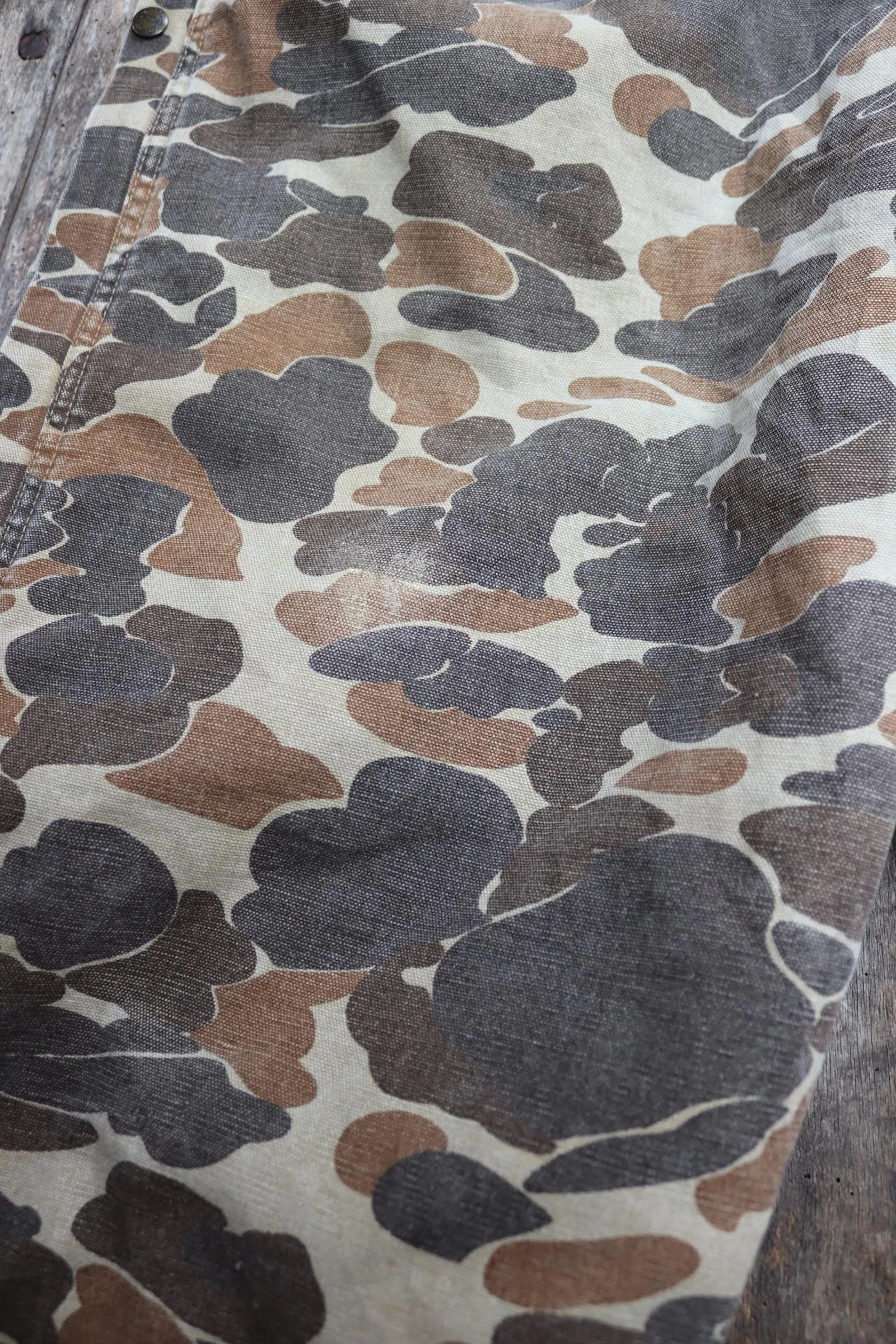Vintage 1980s Carhartt coveralls - workwear overalls - woodland camo duck cotton - Union Made denim - 54" x 46" x 30