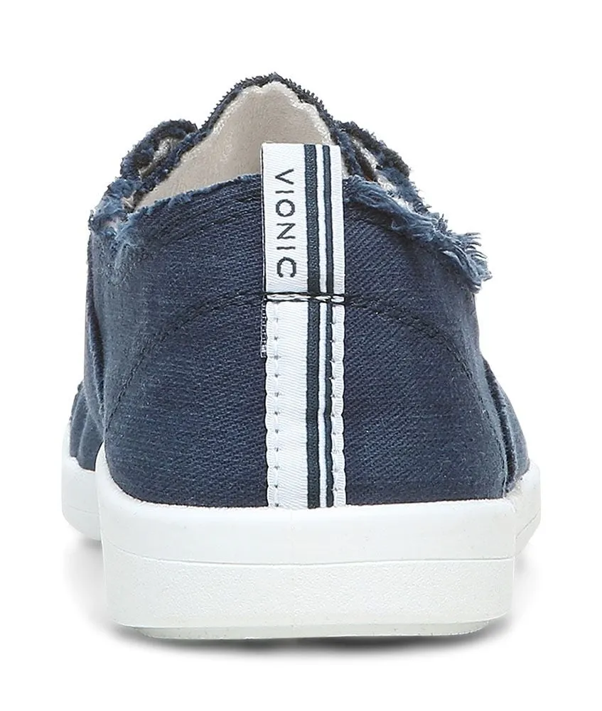 VIONIC PISMO NAVY CANVAS SLIP ON SNEAKER