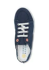 VIONIC PISMO NAVY CANVAS SLIP ON SNEAKER