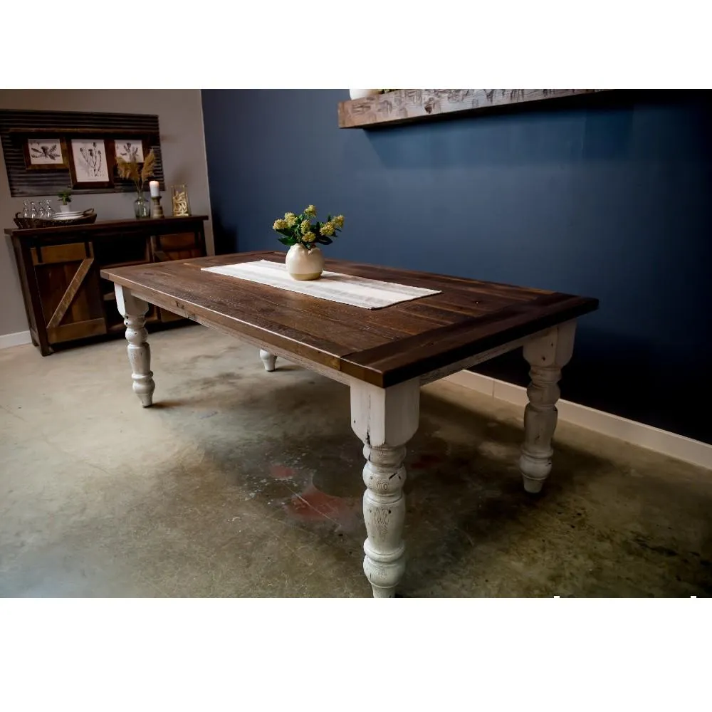 Walden Farmhouse Table White Legs