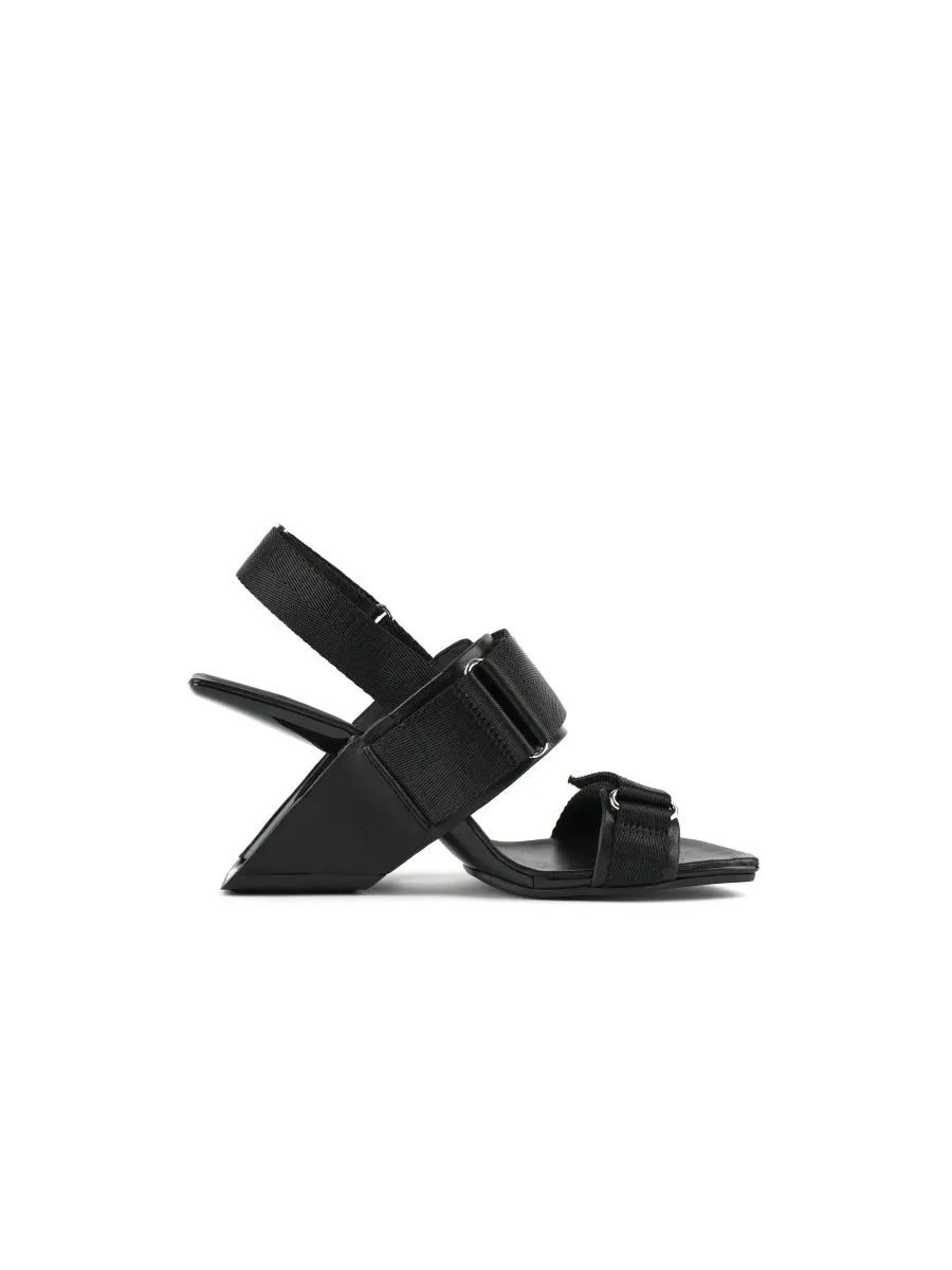 Wedge Heel Summer Slingback Sandal - Black