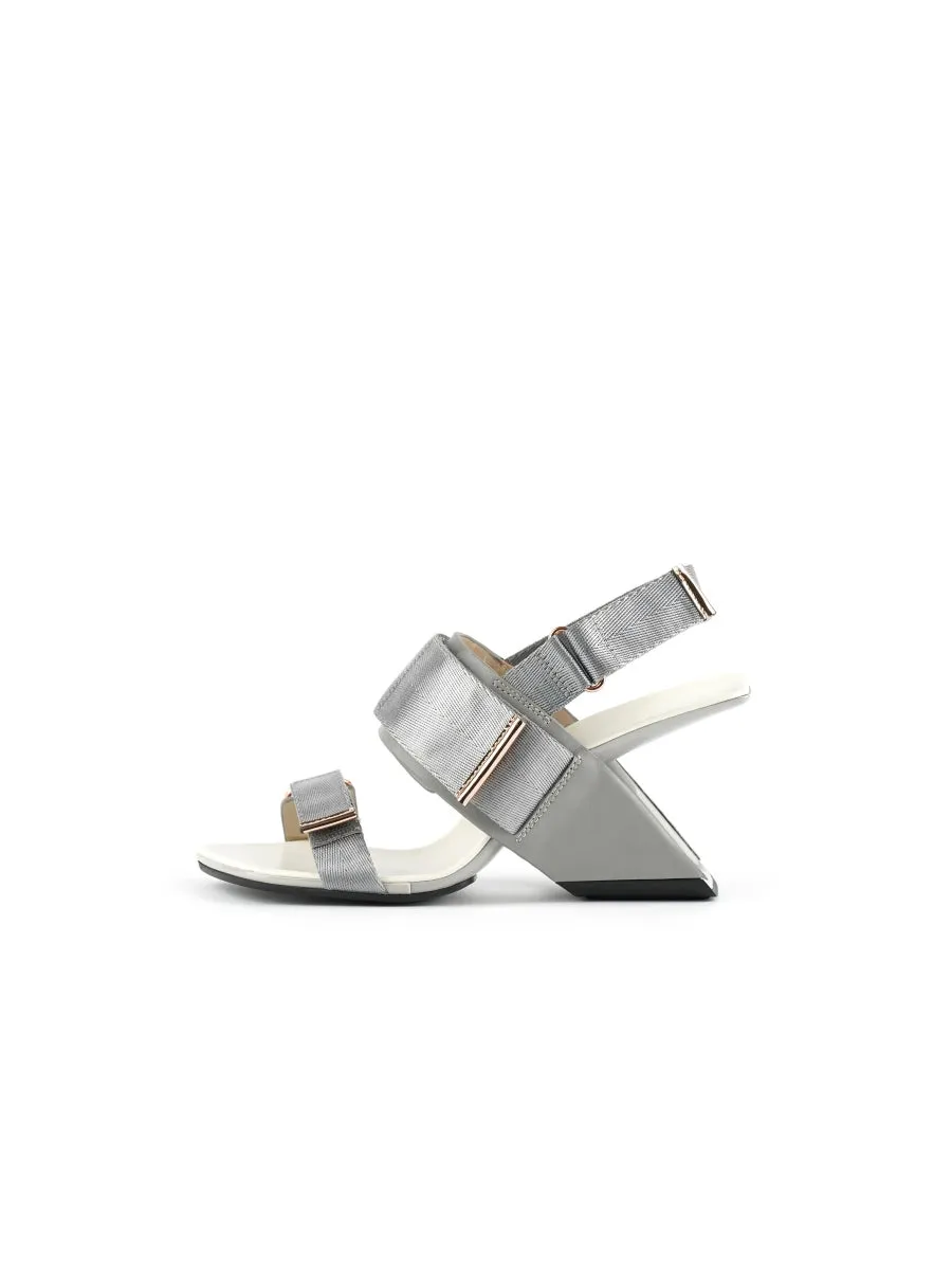 Wedge Heel Summer Slingback Sandal - Silver