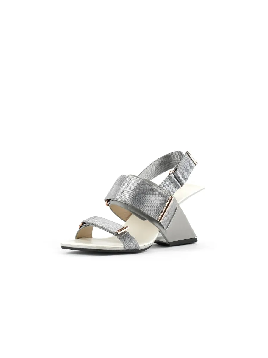 Wedge Heel Summer Slingback Sandal - Silver