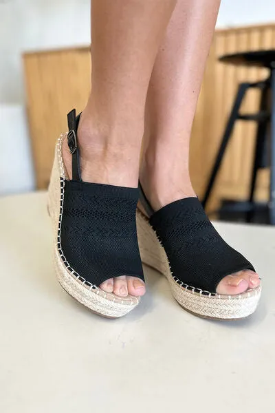 Wedge The Gap Peep Toe High Heel Wedges