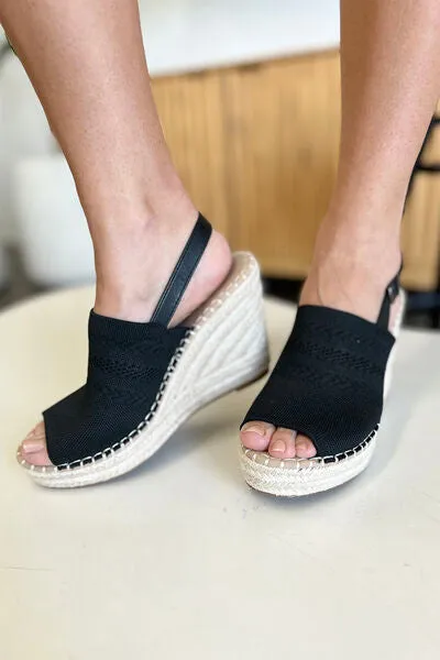 Wedge The Gap Peep Toe High Heel Wedges