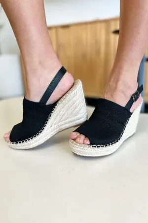 Wedge The Gap Peep Toe High Heel Wedges