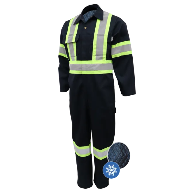 Winter Lined Coverall with Hi-Visibility Striping by GATTS Workwear - Style 791XD4