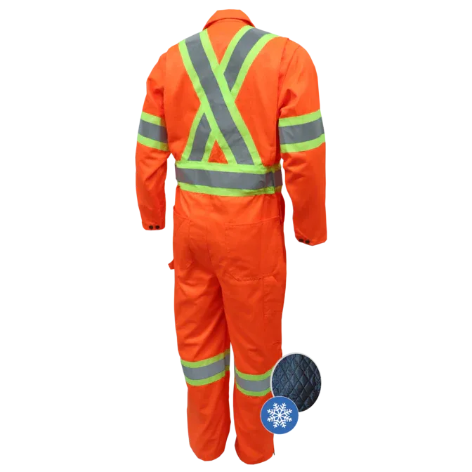 Winter Lined Coverall with Hi-Visibility Striping by GATTS Workwear - Style 791XD4