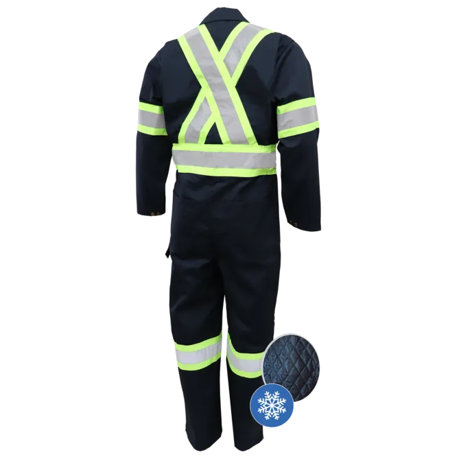 Winter Lined Coverall with Hi-Visibility Striping by GATTS Workwear - Style 791XD4