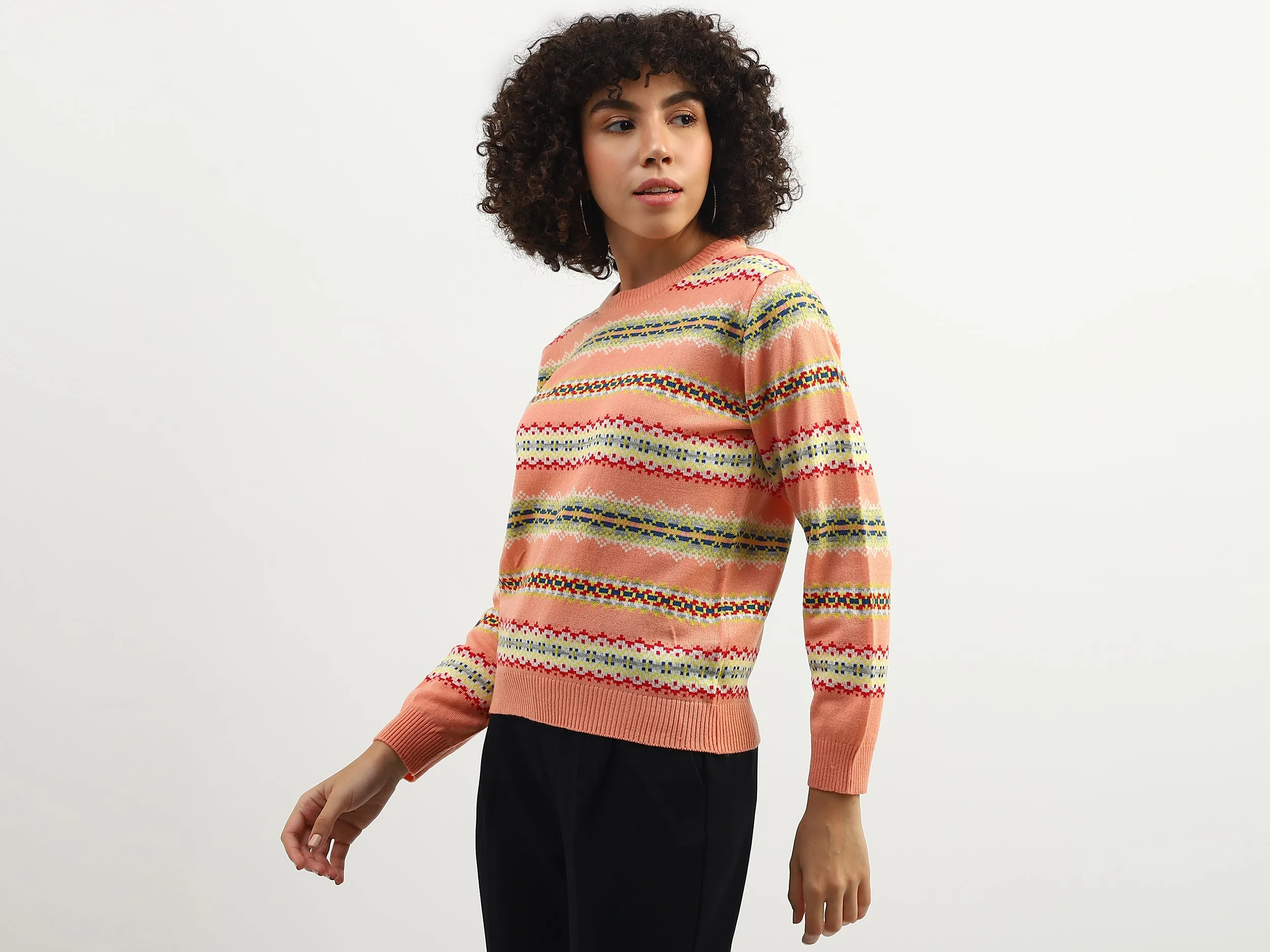 Women Knitted Round Neck Sweater