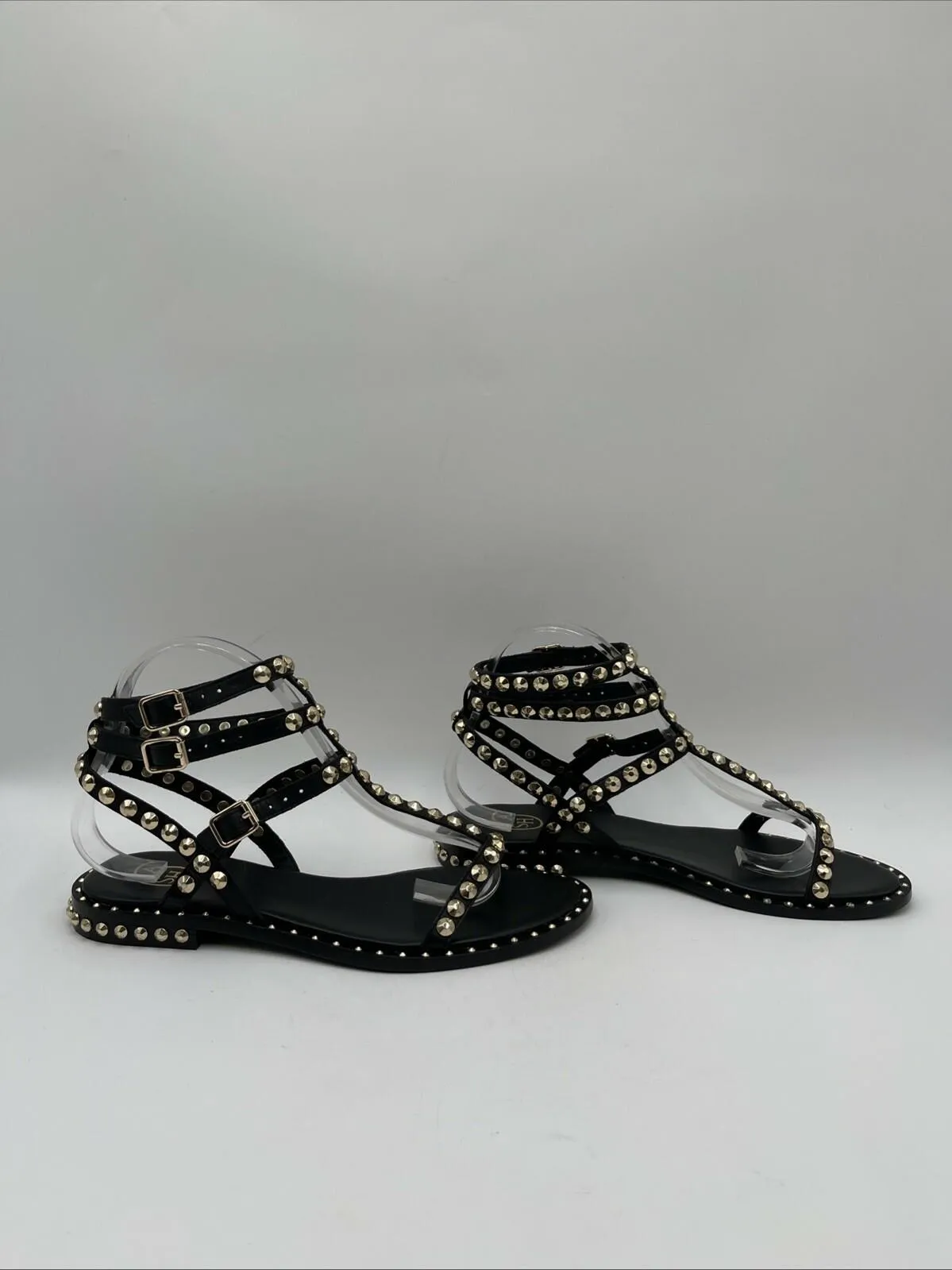 Women’s ASH Playa Gladiator Sandals Black Size 40 - Very Good