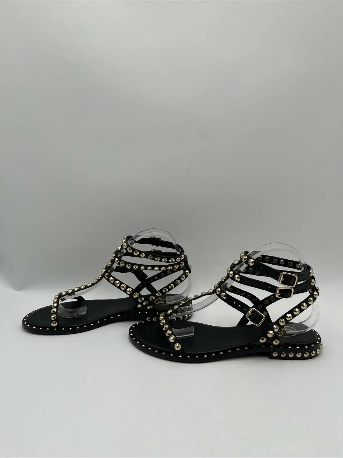 Women’s ASH Playa Gladiator Sandals Black Size 40 - Very Good