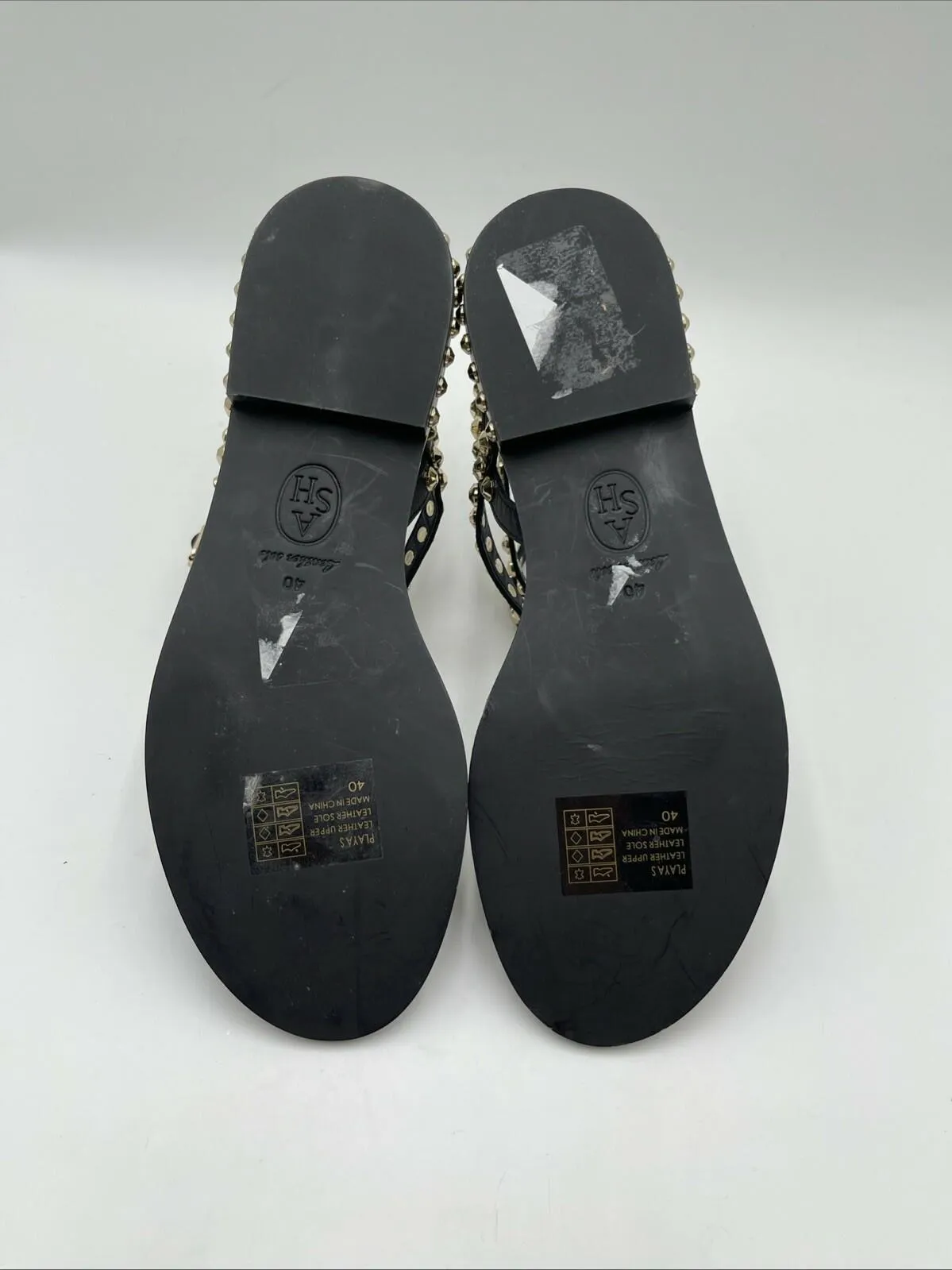 Women’s ASH Playa Gladiator Sandals Black Size 40 - Very Good