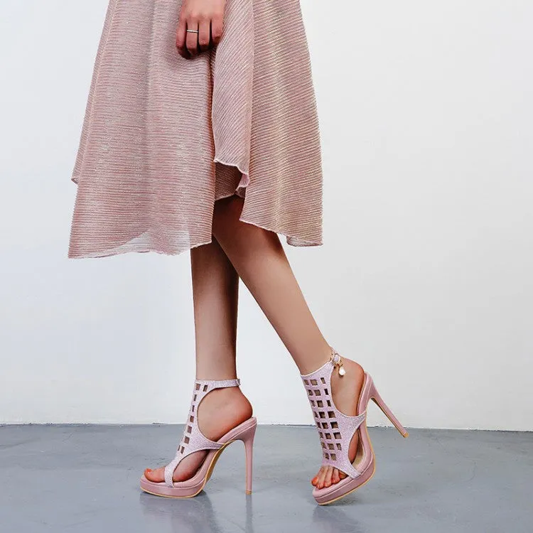 Women's Buckle High Heel Gladiator Sandals