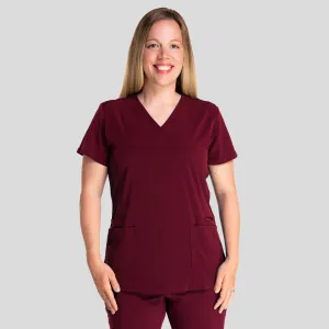 Women’s Mock Wrap Top | Wine
