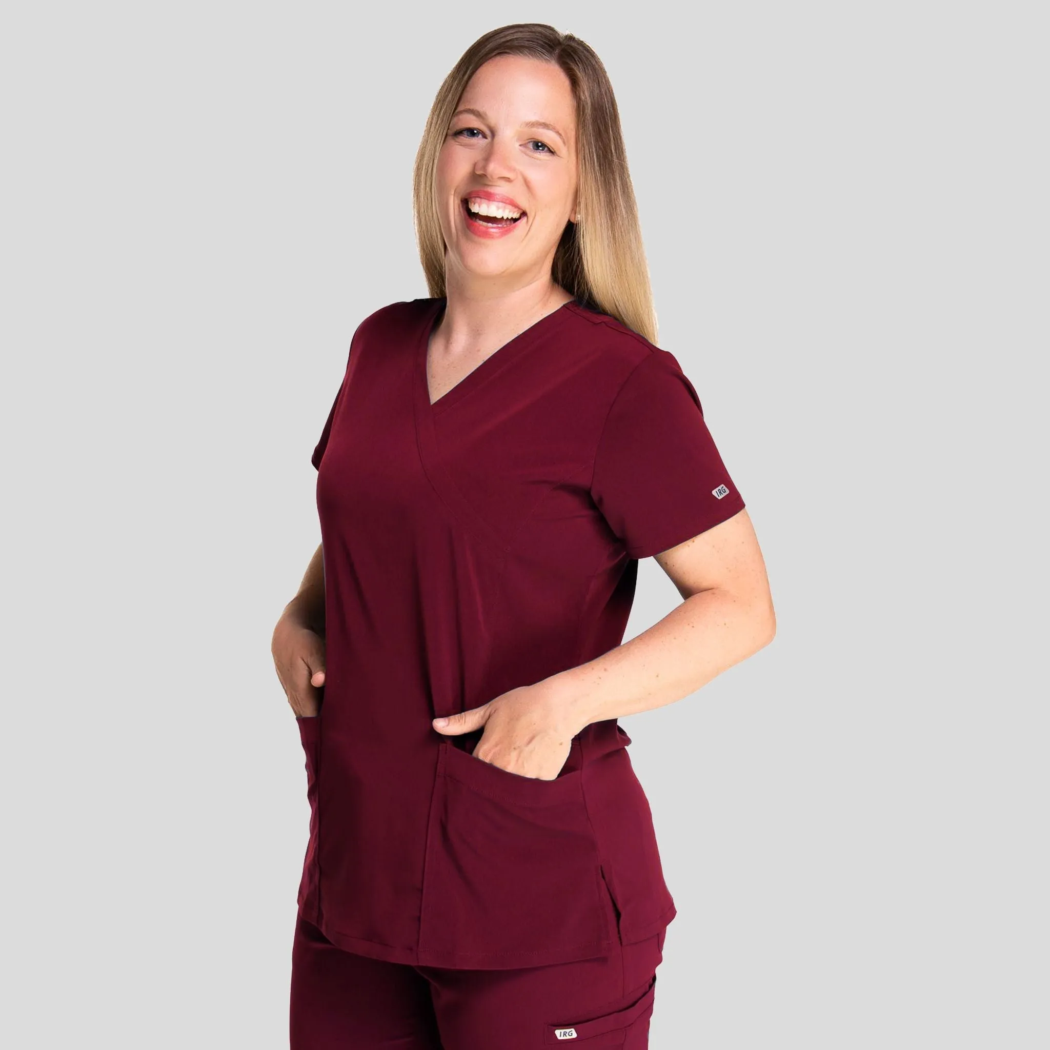 Women’s Mock Wrap Top | Wine