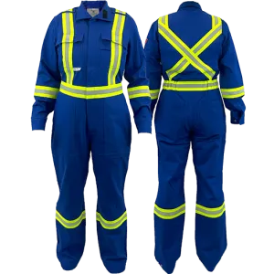 Women's Royal Blue Atlas Guardian® FR/AR 2 Inch Striping Coveralls - By Atlas Workwear Style 1172RB