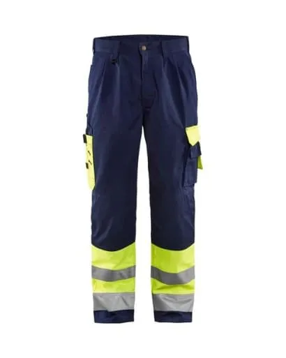 Workwear Hi Vis Driver's Trousers with Knee Pad Pockets and Multi Pockets (Polycotton)-1584