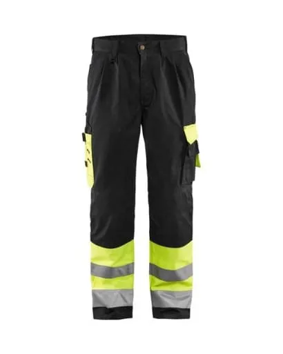 Workwear Hi Vis Driver's Trousers with Knee Pad Pockets and Multi Pockets (Polycotton)-1584