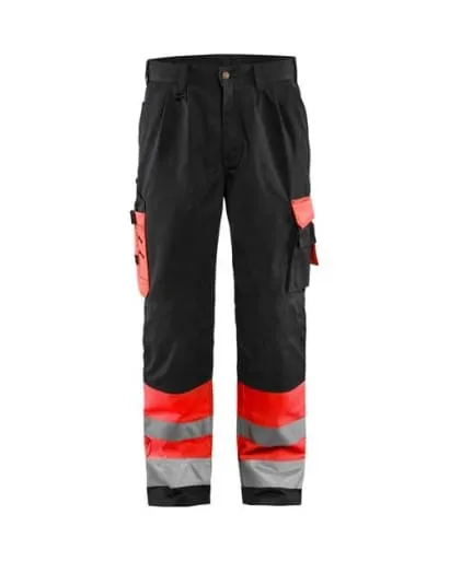 Workwear Hi Vis Driver's Trousers with Knee Pad Pockets and Multi Pockets (Polycotton)-1584