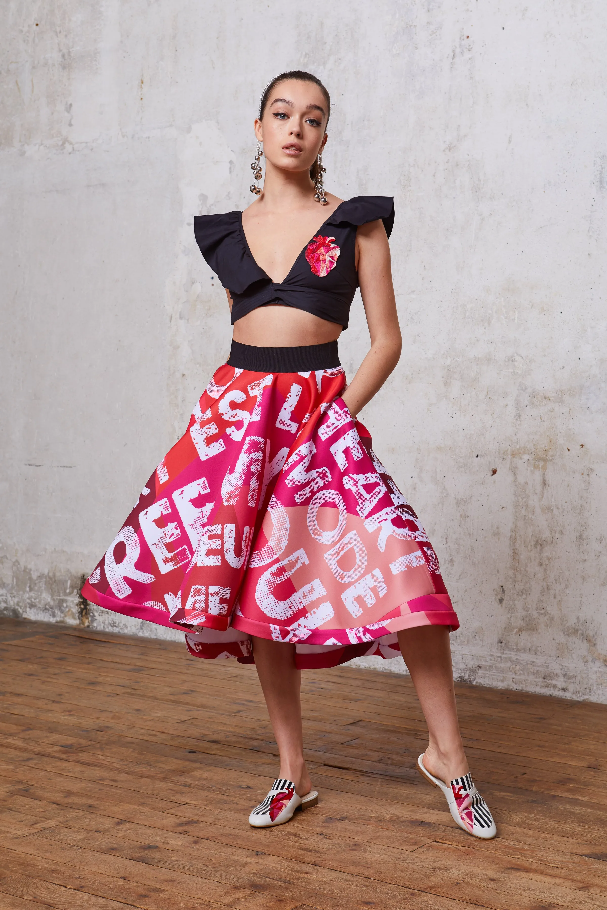 Wrap Around Ruffle Crop