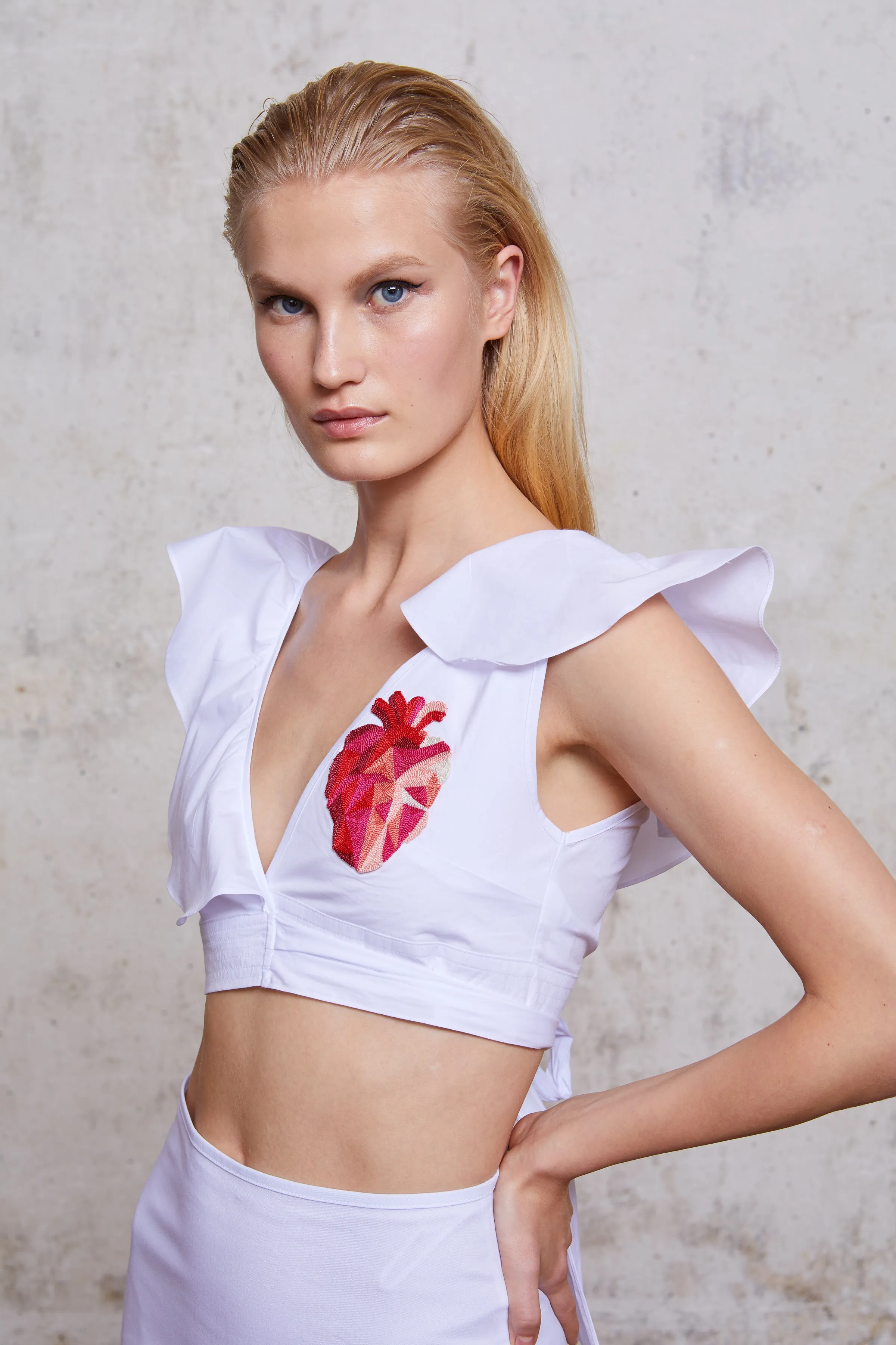 Wrap Around Ruffle Crop