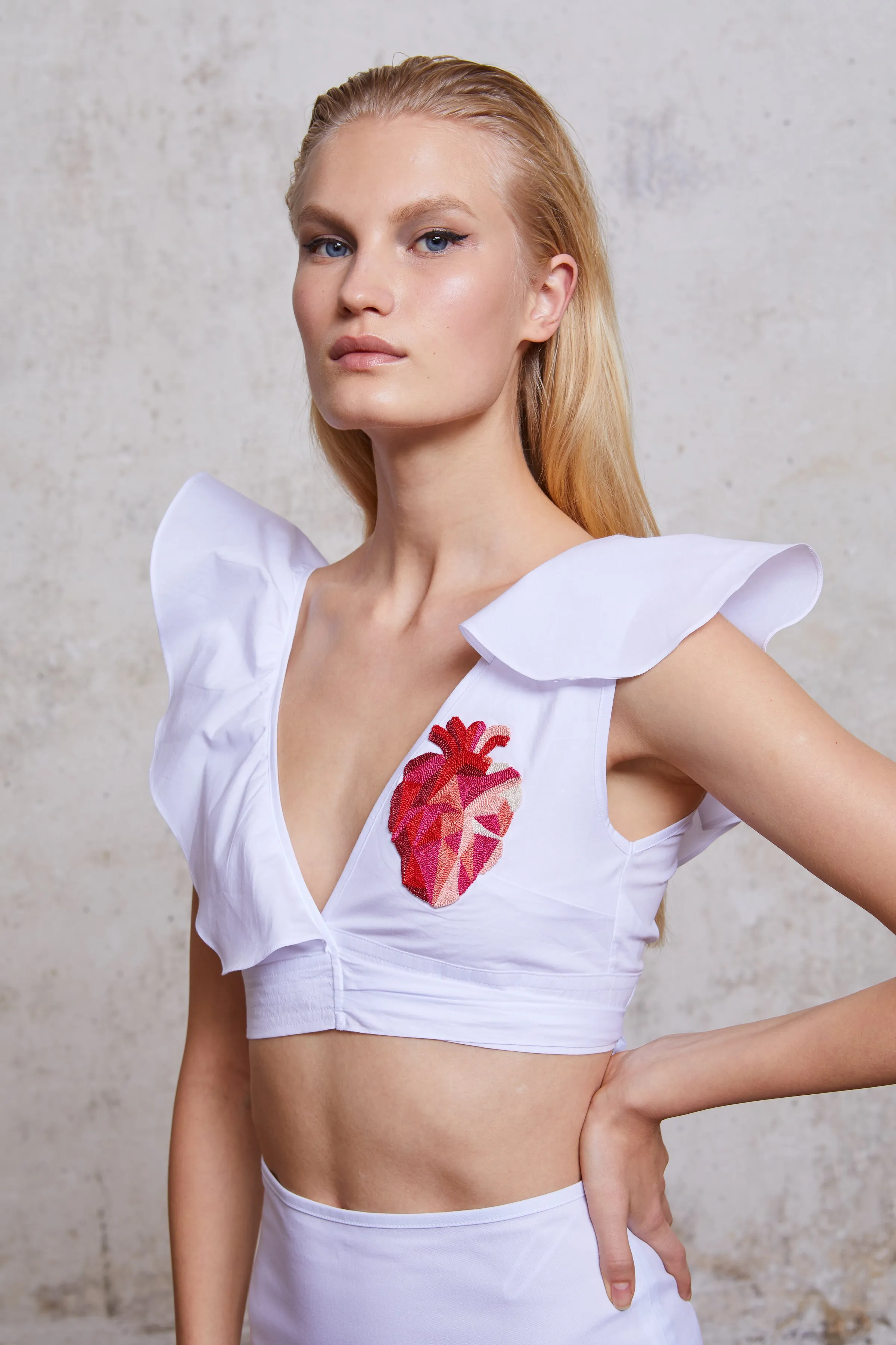 Wrap Around Ruffle Crop