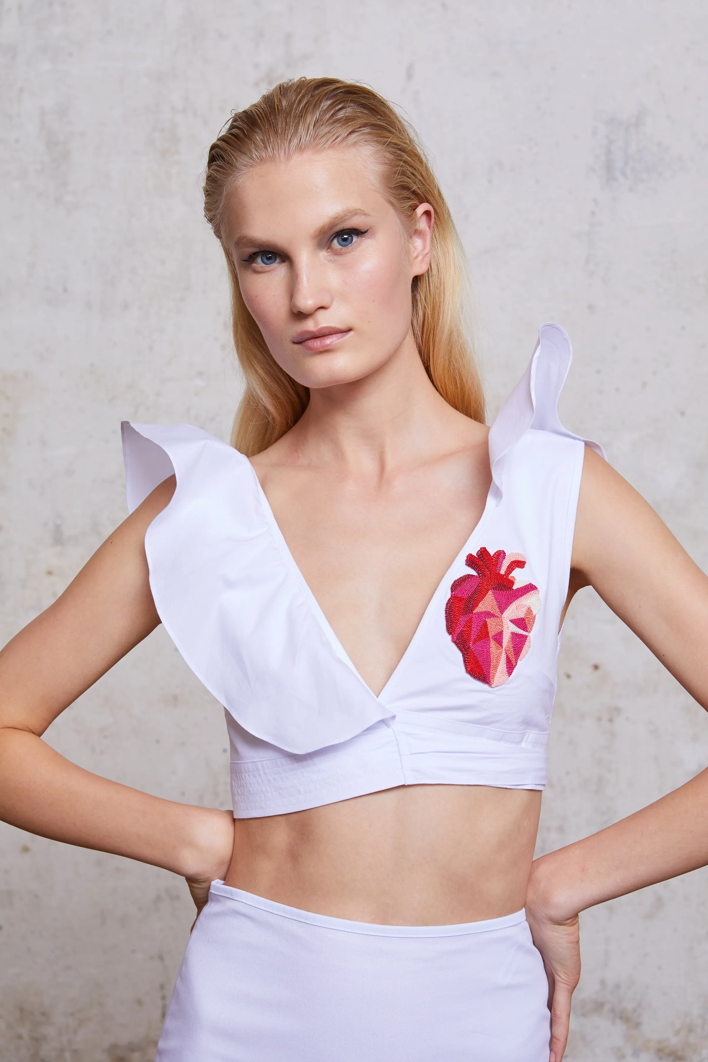 Wrap Around Ruffle Crop