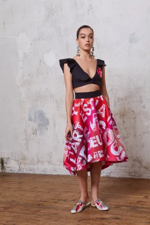 Wrap Around Ruffle Crop